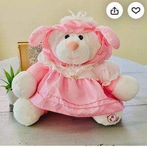 Vintage 1980's Puffalump Lamb 1986 Fisher Price Puffalump Lamb Sheep PINK dress